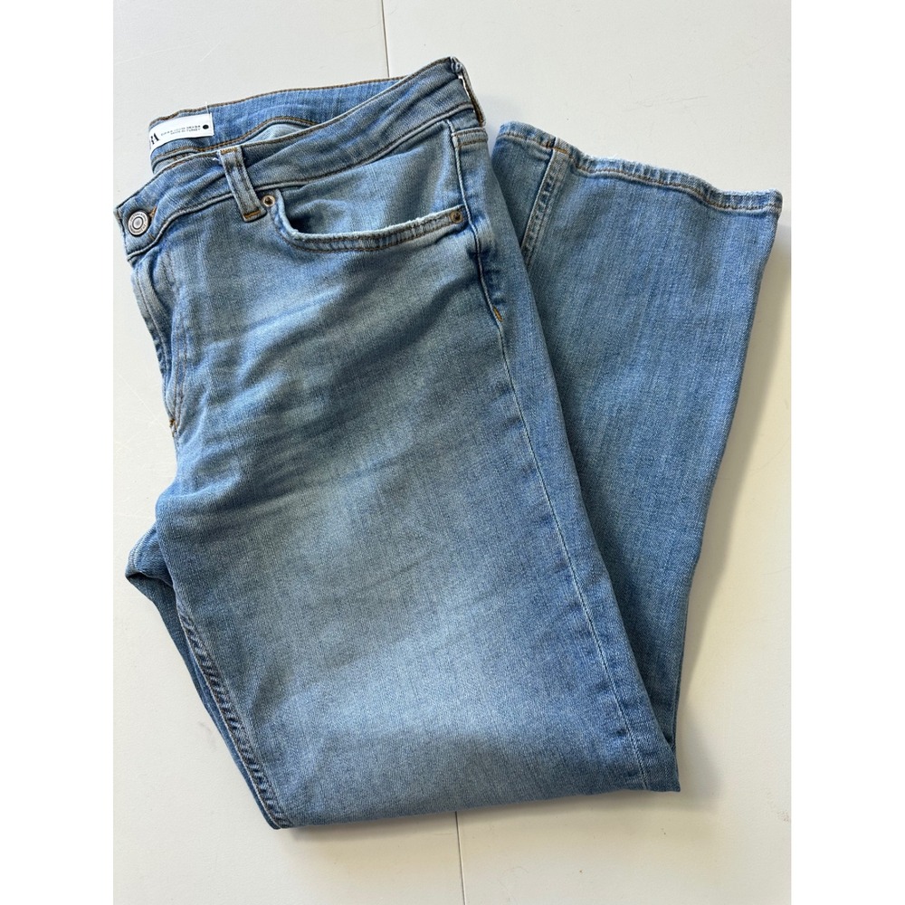 Zara Woman ZW Premium Medium Wash Straight Leg Jeans Size 12 USA 44 EUR